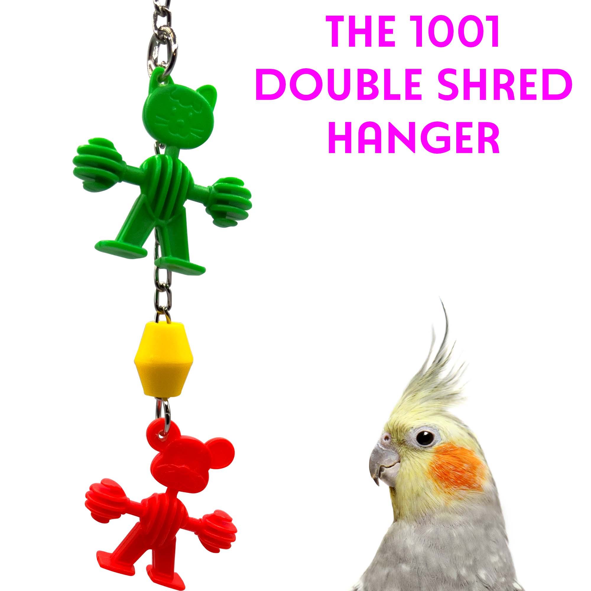1001 Double Shred Hanger M&M Bird Toys