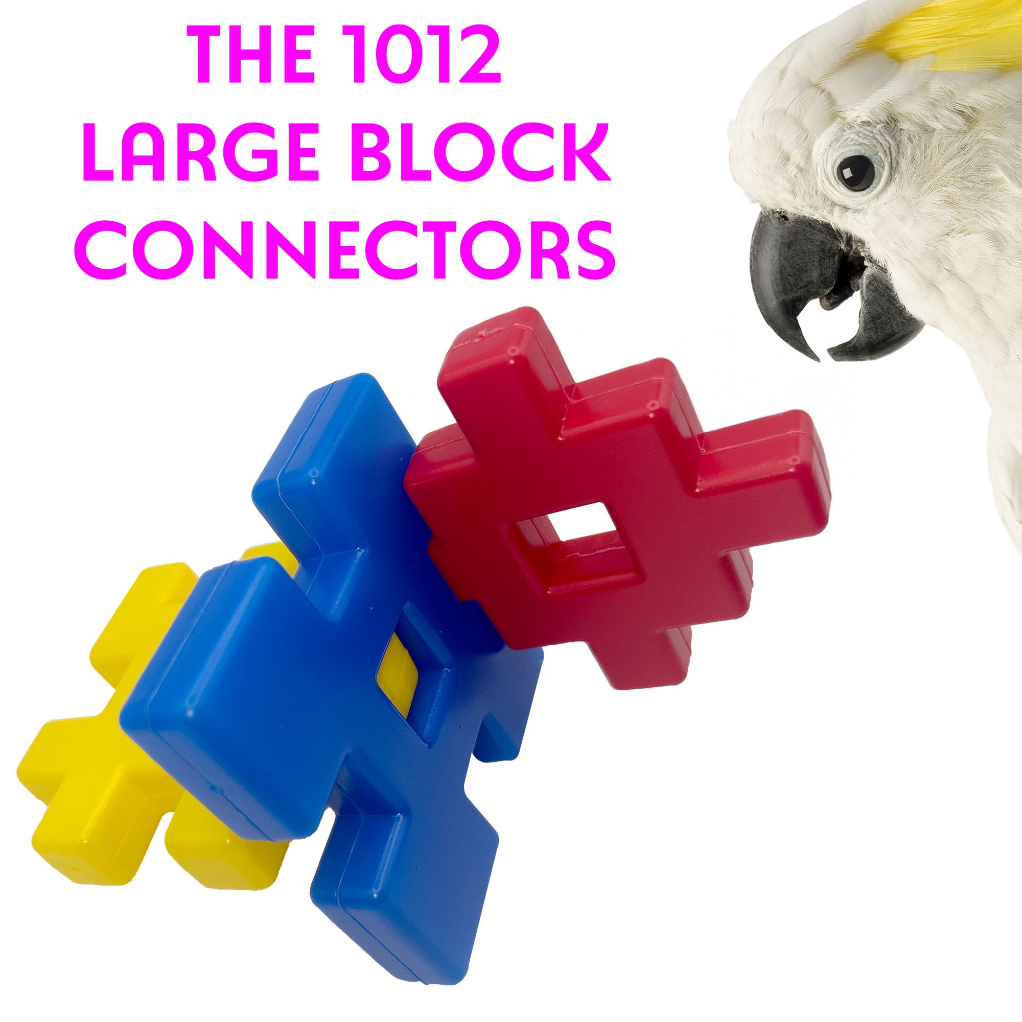 1012 Pk3 Conectores de bloque grande M&M Union Bird Toys