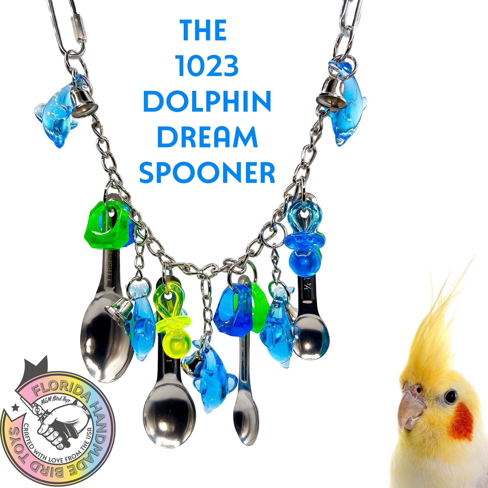 1023 Dolphin Dream Spooner M&M Bird Toys