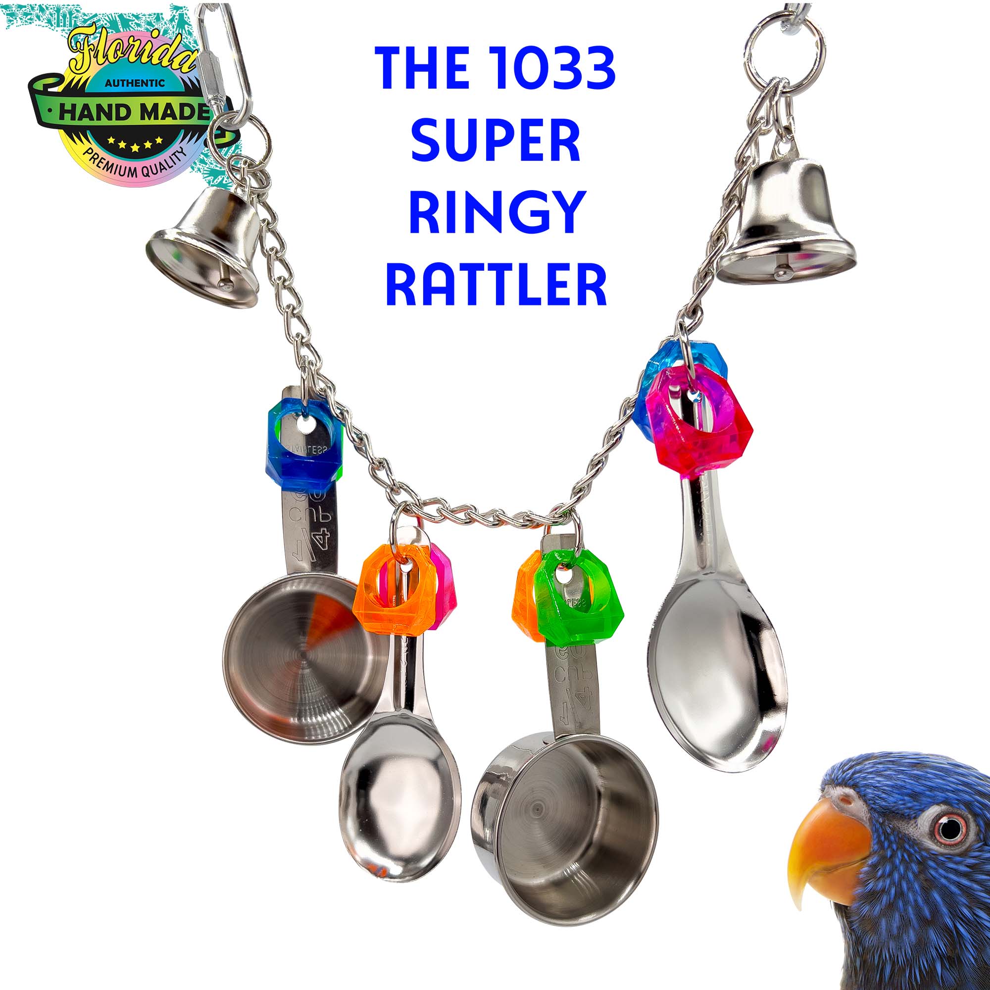 1033 Súper Ringy Rattler M&M Union Bird Juguetes