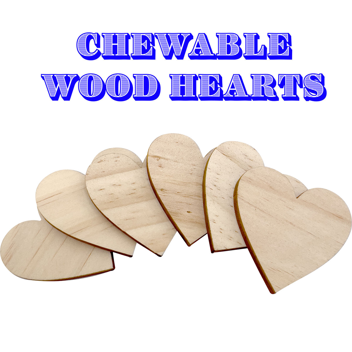 Pk6 Natural Wood Heart Chews #2065