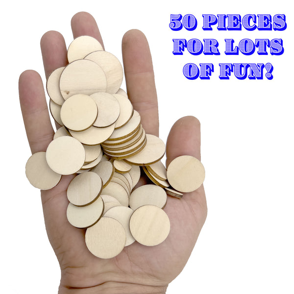 Pk50 Natural Wood Round Chews #2068