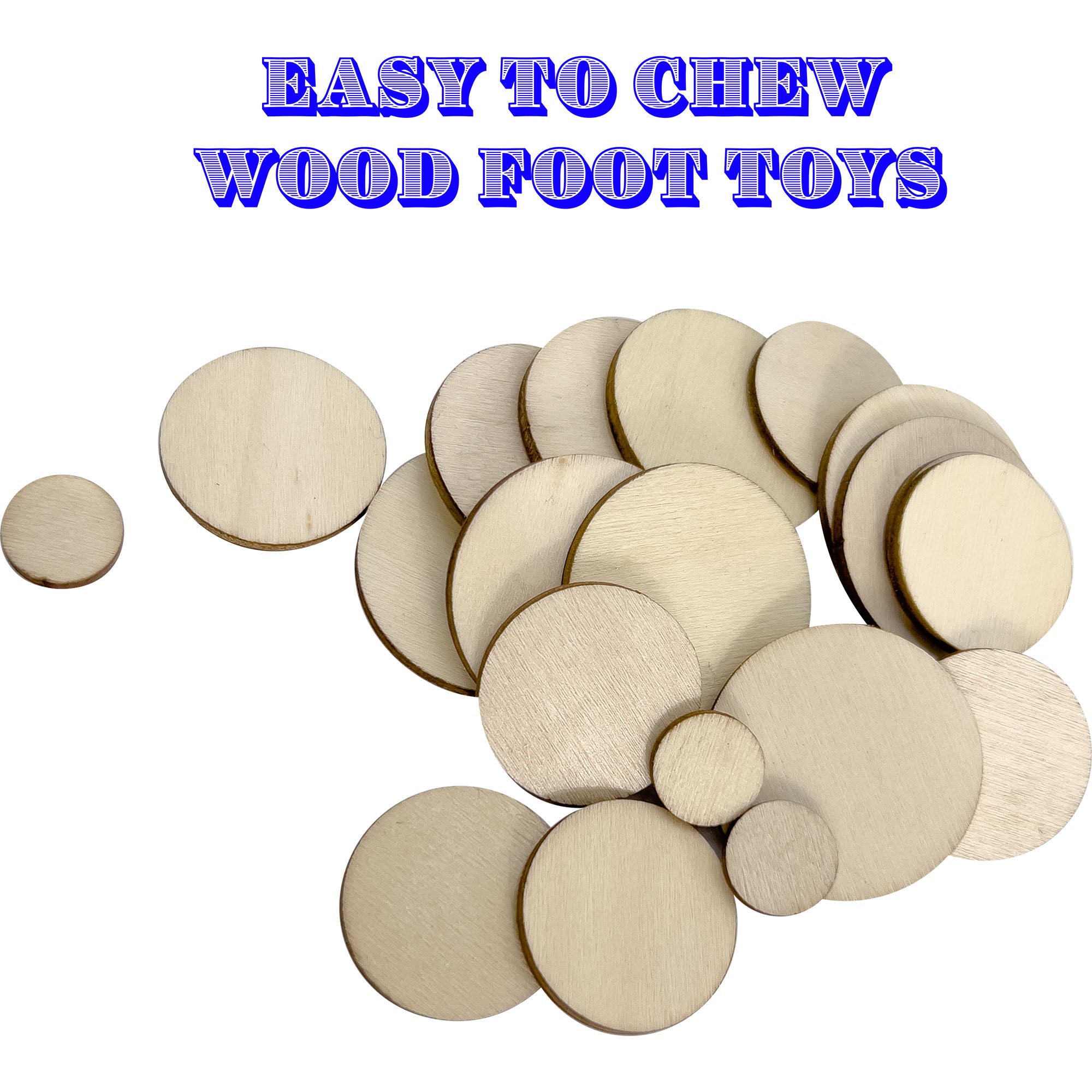 2068 Pk50 Natural Wood Round Chews