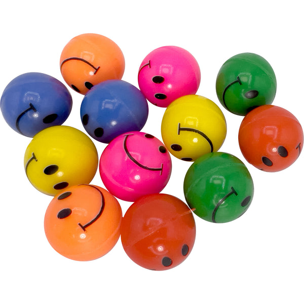 Pk12 Smiley Rubber Bouncers #2174