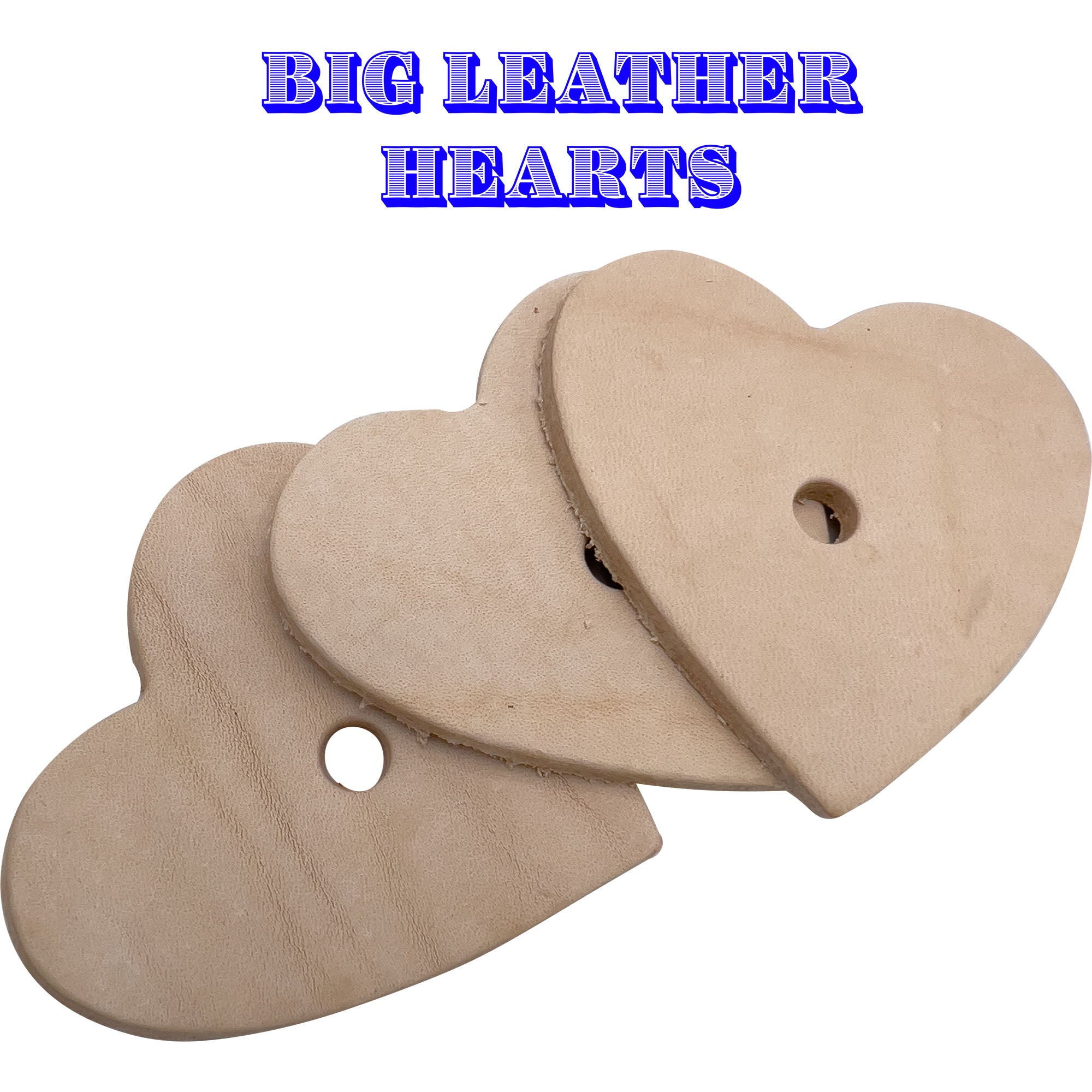 5042 Punched Leather Hearts