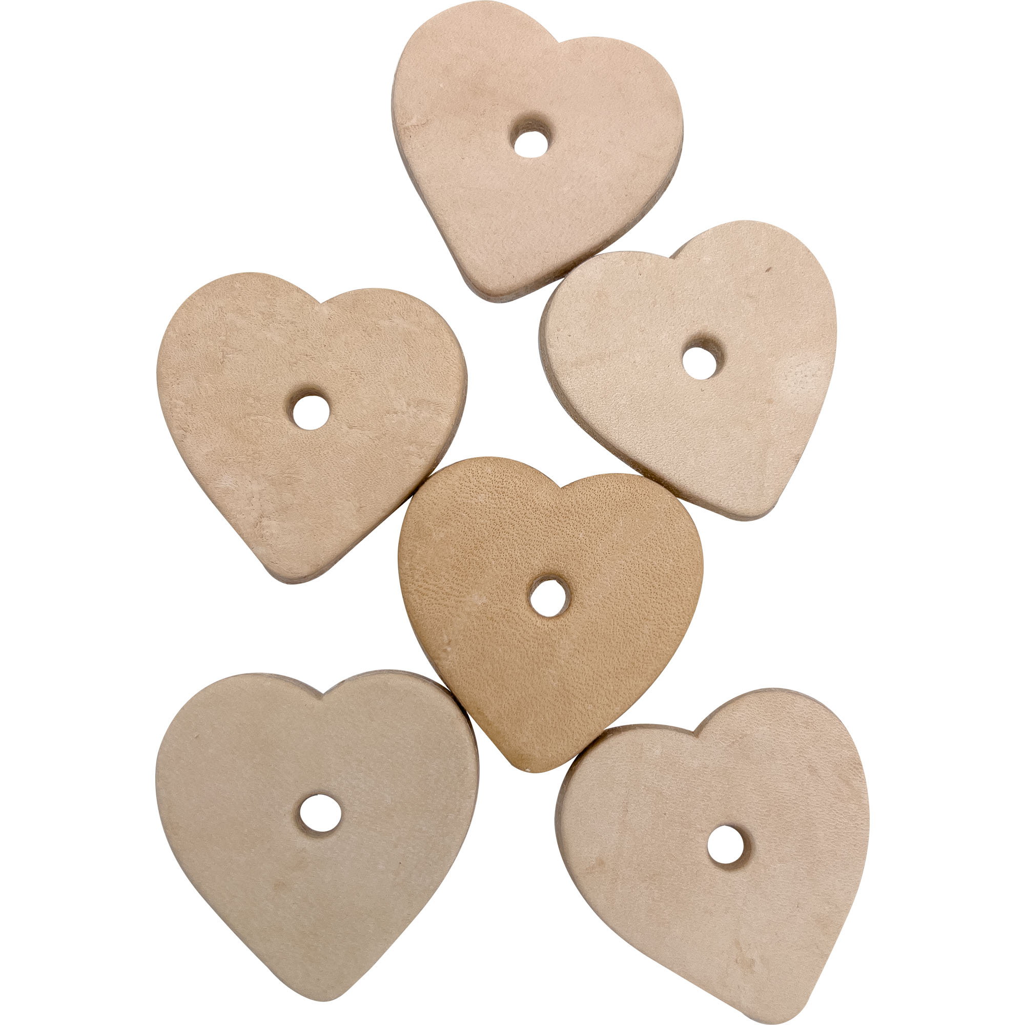 5042 Punched Leather Hearts