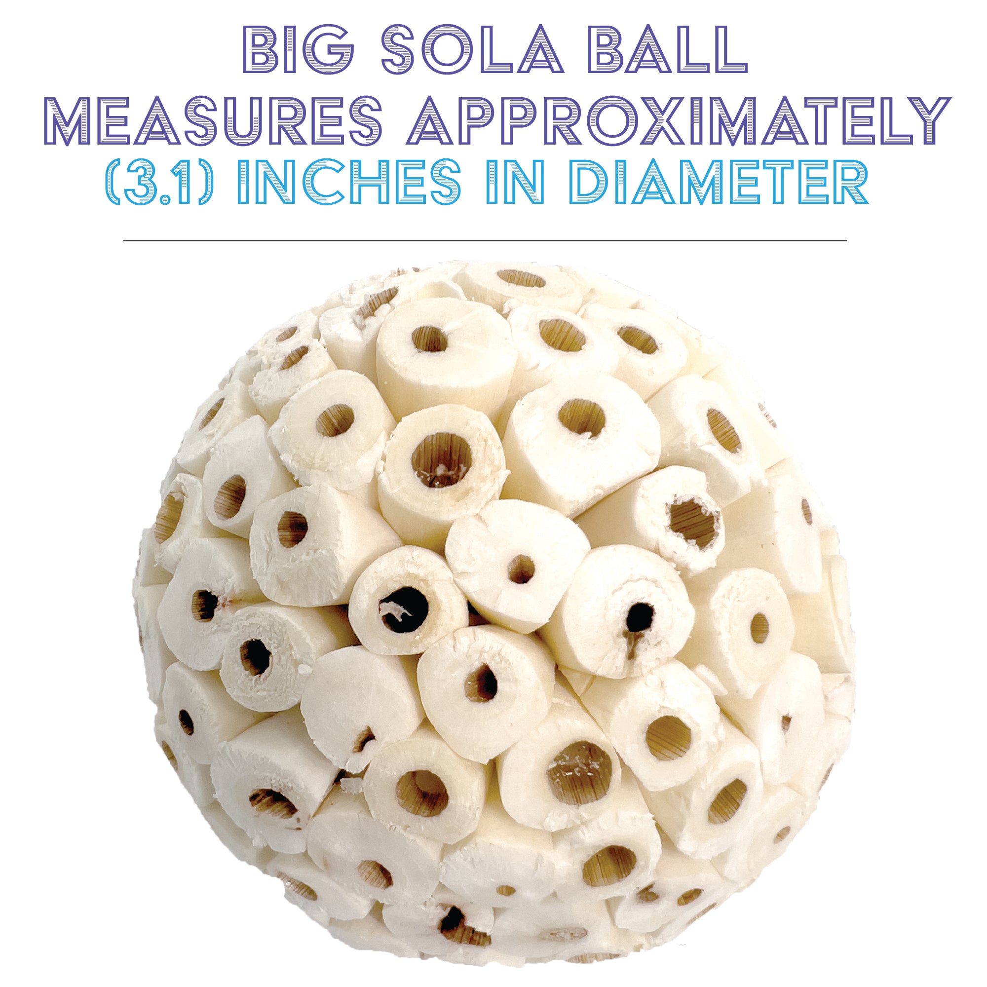 5166 Sola Ball Sample Natural Shredding Chew Foot Toy