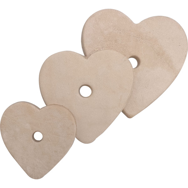 5042 Punched Leather Hearts - Hover